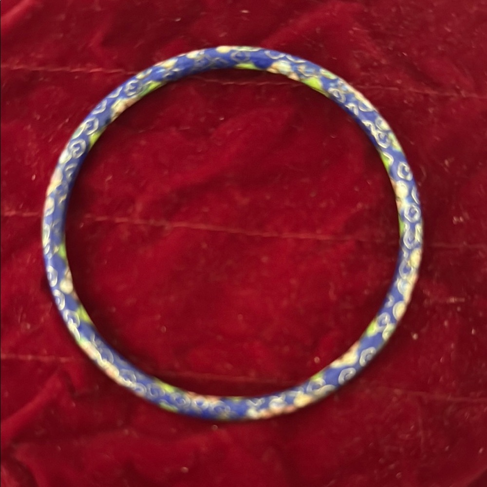 Blue and Green Floral Bangle